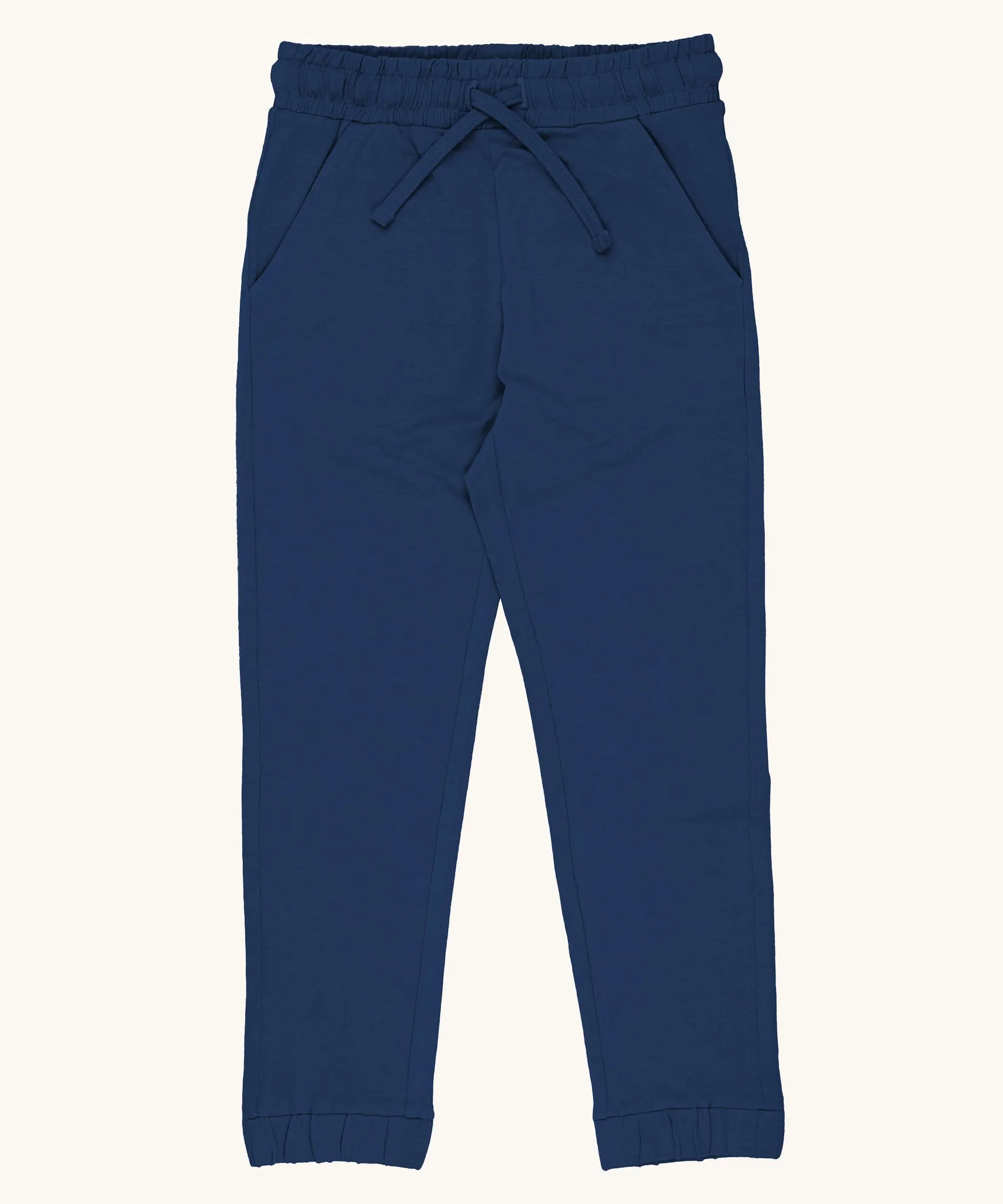 Maxomorra Solid Navy Slim Sweatpants