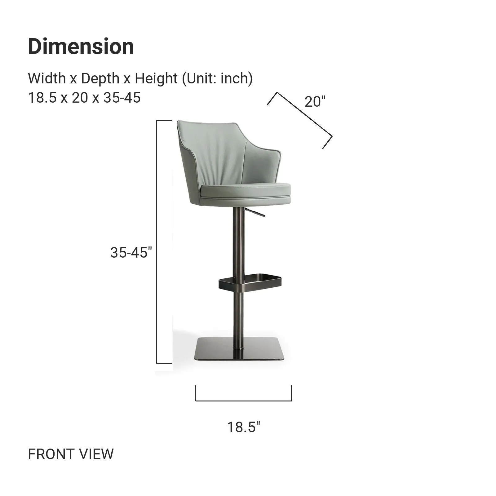 MAXWELL Leatherette Swivel Bar Stool