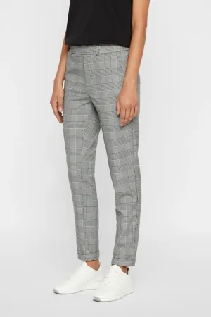 Maya Trousers with checks - Grey/White