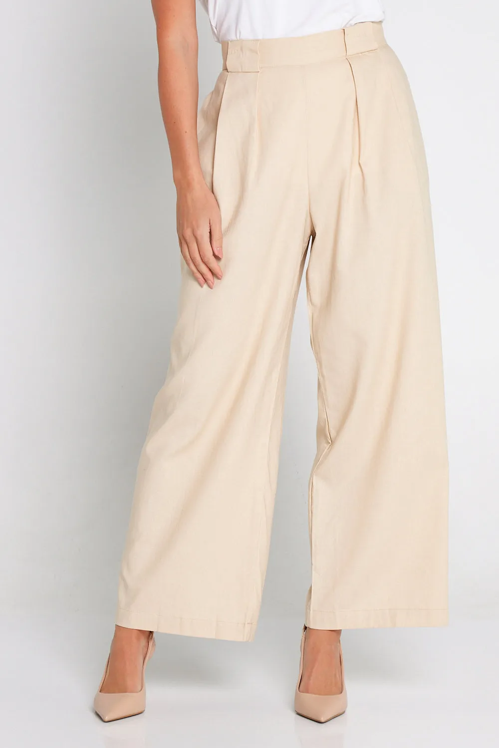 Mayfair Linen Trousers - Cream