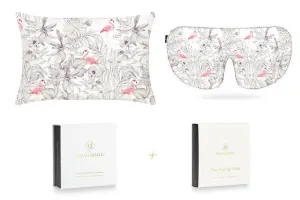 MayfairSilk Flamingos Pure Silk Sleep Gift Set