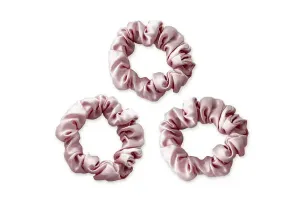 Mayfairsilk Precious Pink Silk Scrunchies Set