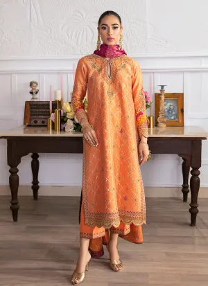 Mayna Festive Luxe Pret 23 - Aleen Apricot Shirt And Dupatta