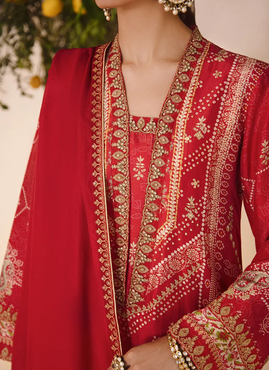 Mayna Festive Luxe Pret 23 - Aneeta Crimson Shirt And Dupatta