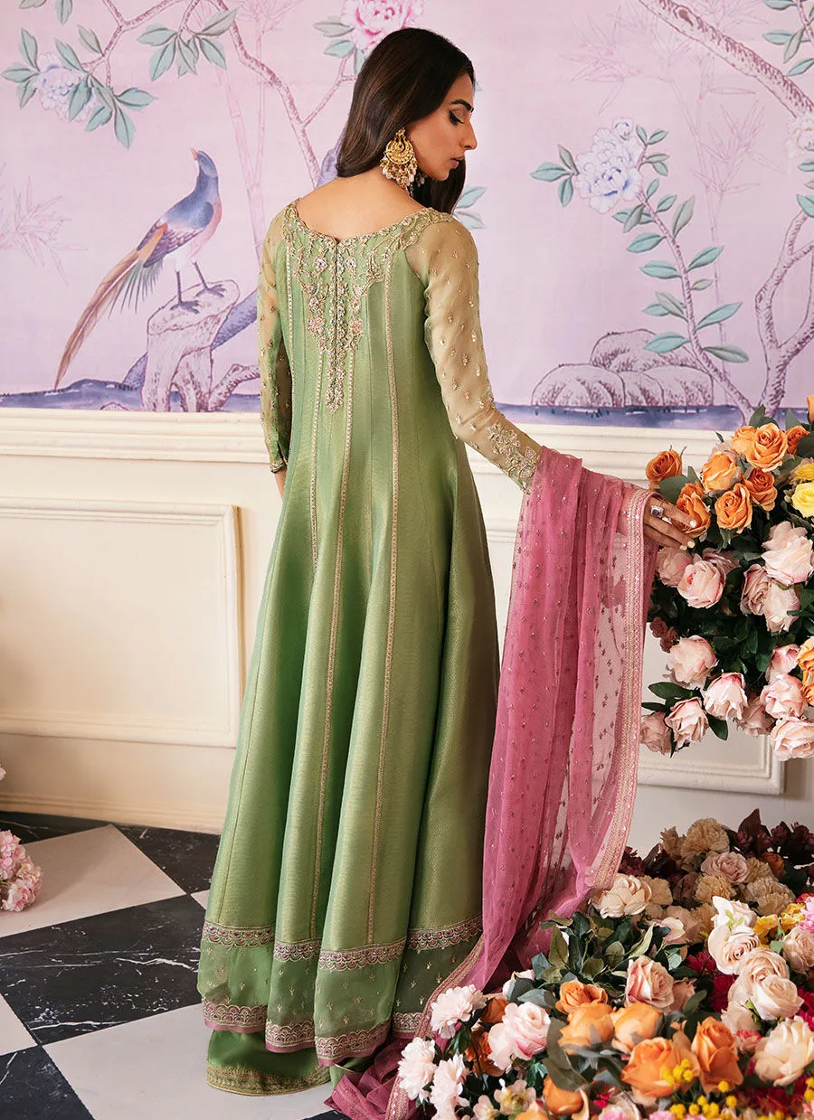 Mayna Festive Luxe Pret 23 - Anisa Apple Green Kalidaar And Dupatta