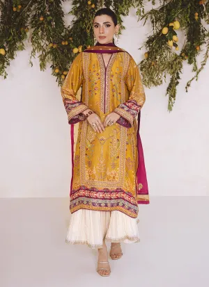 Mayna Festive Luxe Pret 23 - Zarf Ochre Shirt And Dupatta