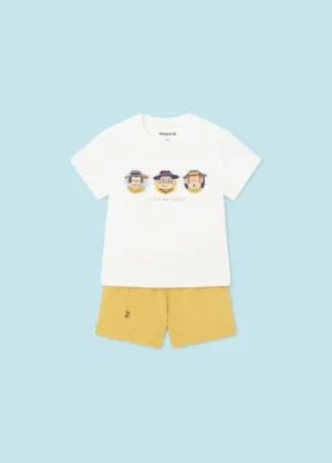 Mayoral Baby & Toddler Boys Safari Monkeys Shirt and Short Set