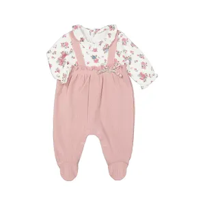 MAYORAL - Floral Romper - Blush