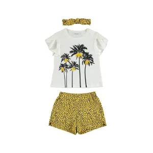 MAYORAL - Three Piece Short Set - Yellow