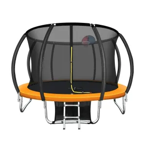 Mazam 12FT Trampoline Kids Round Trampolines Basketball set Safety Net Enclosure