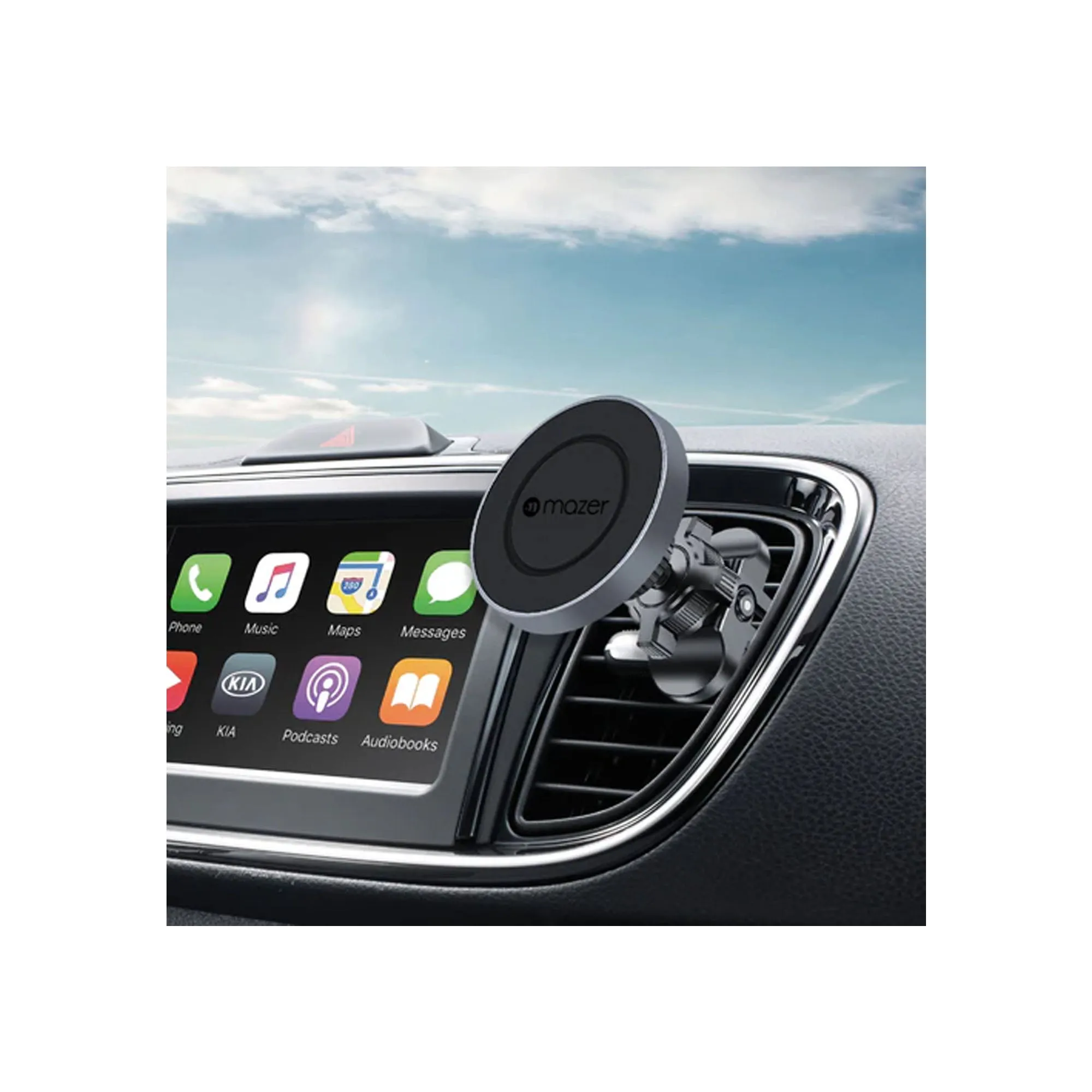 Mazer MagTap Powerful Magnetic Air Vent Car Mount - MagSafe Compatible (Non Charging)