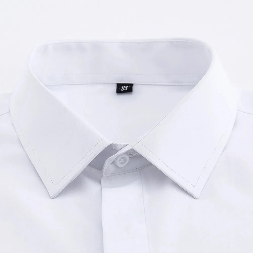 MC - Classic French Cuff Shirt: White, standard-fit, long sleeve, perfect for office wear