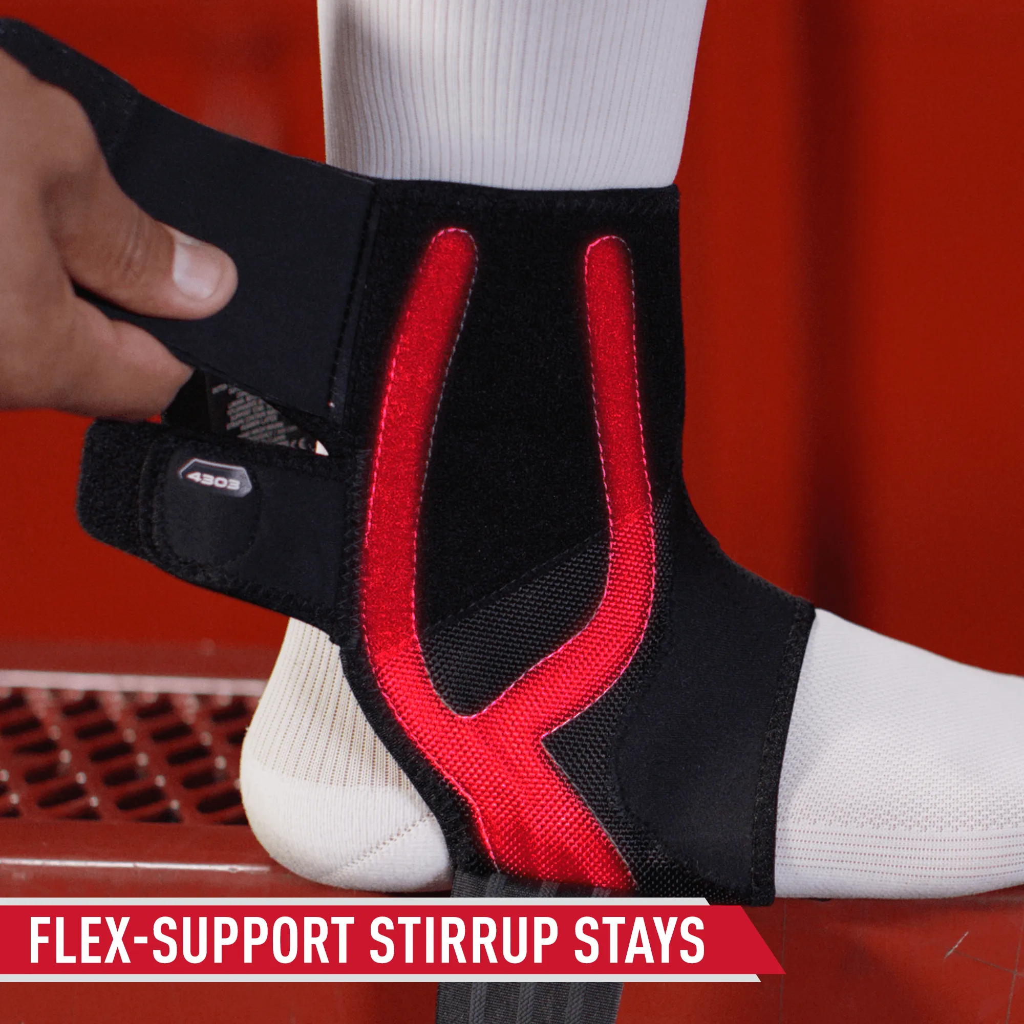 McDavid Phantom Ankle Brace w/ Advanced Strapping & Flex-Support Stirrup Stays - MD4303