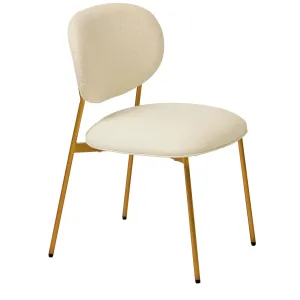 McKenzie Boucle Dining Chair, Cream, Set of 2