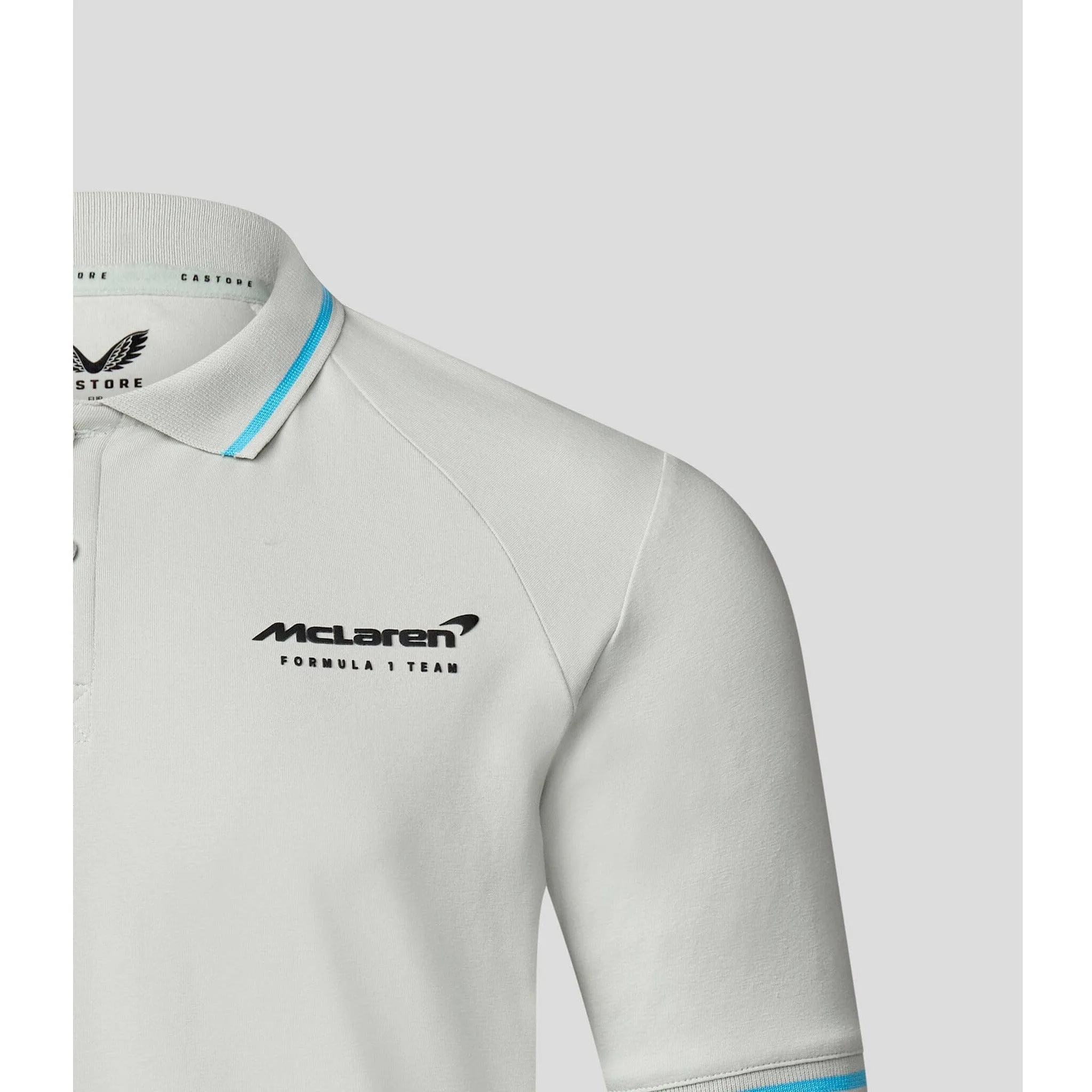 McLaren F1 Men's Lifestyle Polo Shirt- Black/Gray/Blue/White