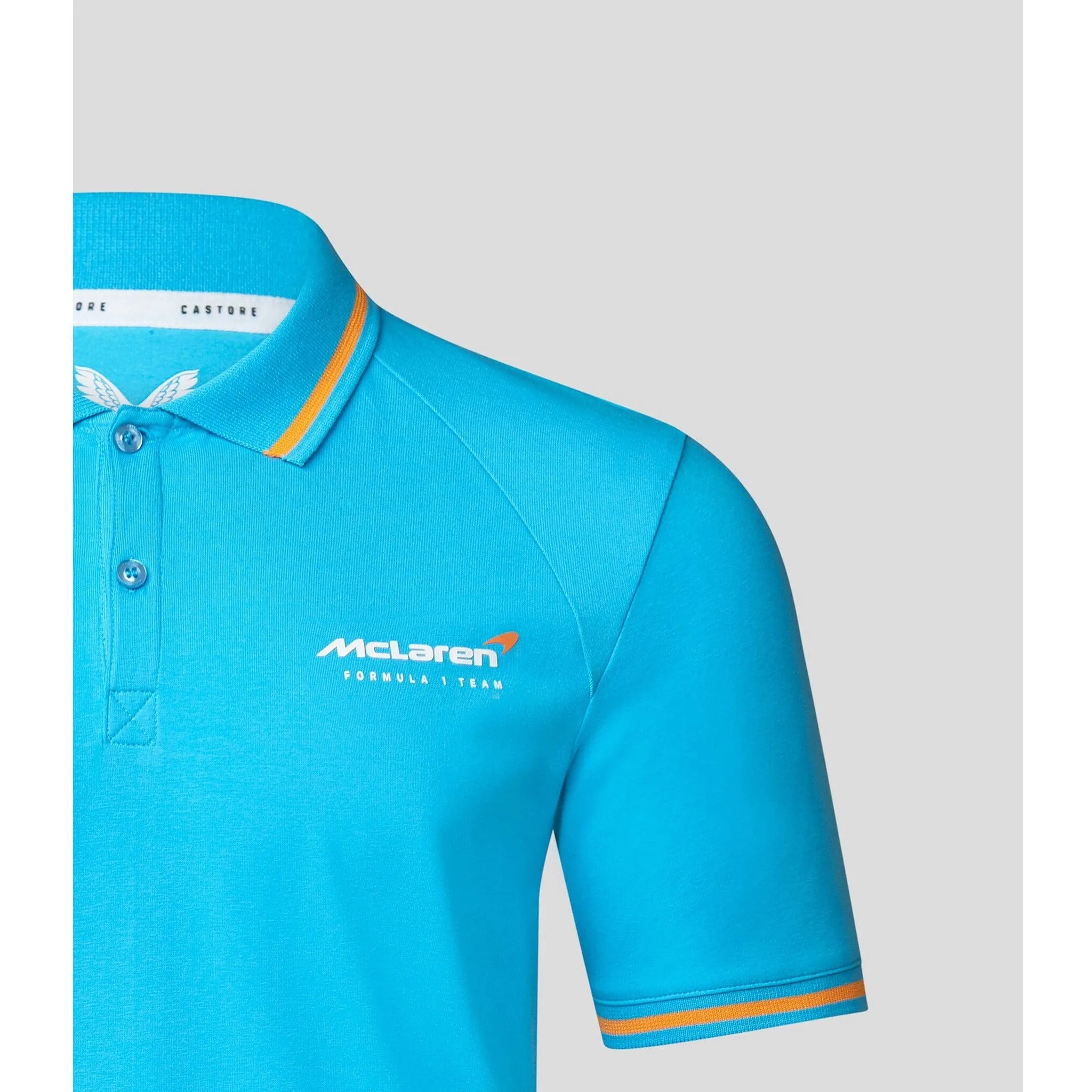 McLaren F1 Men's Lifestyle Polo Shirt- Black/Gray/Blue/White