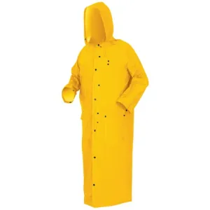 MCR Safety 260C Classic Plus Series Rain Gear with Detachable Hood and Corduroy Collar, Yellow, 1 Each