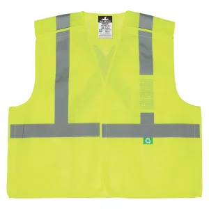 MCR Safety ANSI Class 2 Hi-Vis Recycled Materials Breakaway Vest