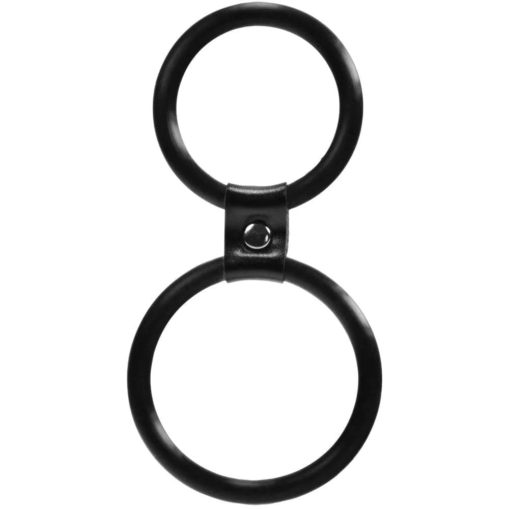 Me You Us Dual Ring Cock Ring Black