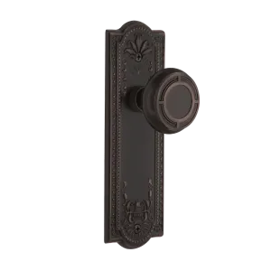 Meadows Long Plate with Mission Knob in Timeless Bronze