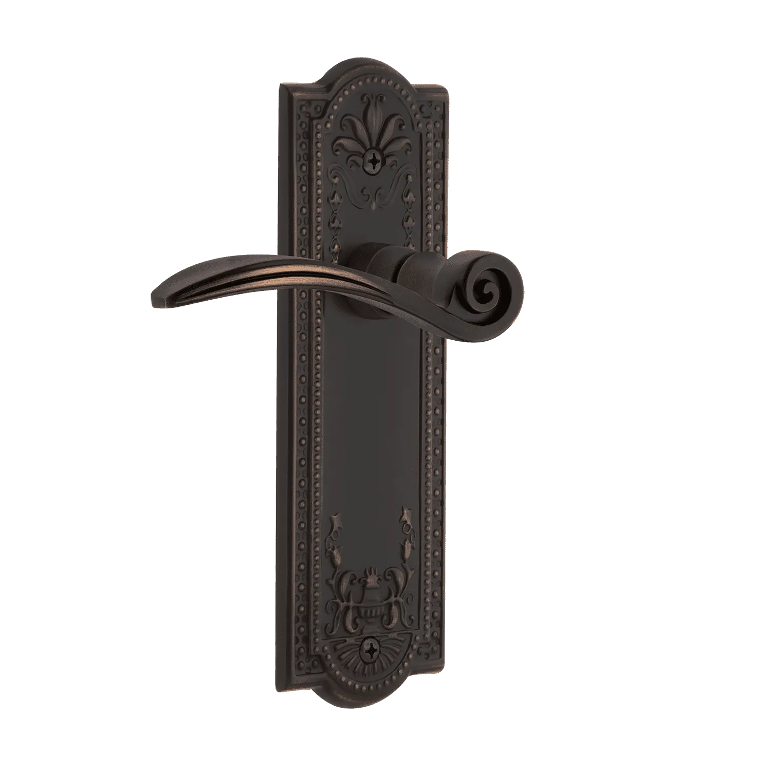 Meadows Long Plate with Swan Lever in Timeless Bronze