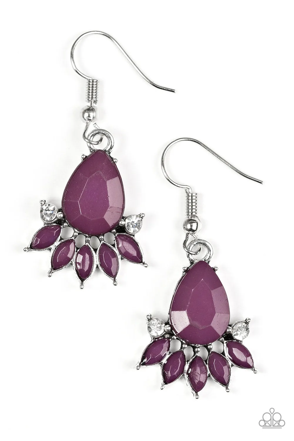 Meant To BEAD - Purple Earrings - Paparazzi Accessories