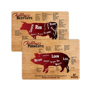 Meat Cuts Magnets - Beef and Pork Combo