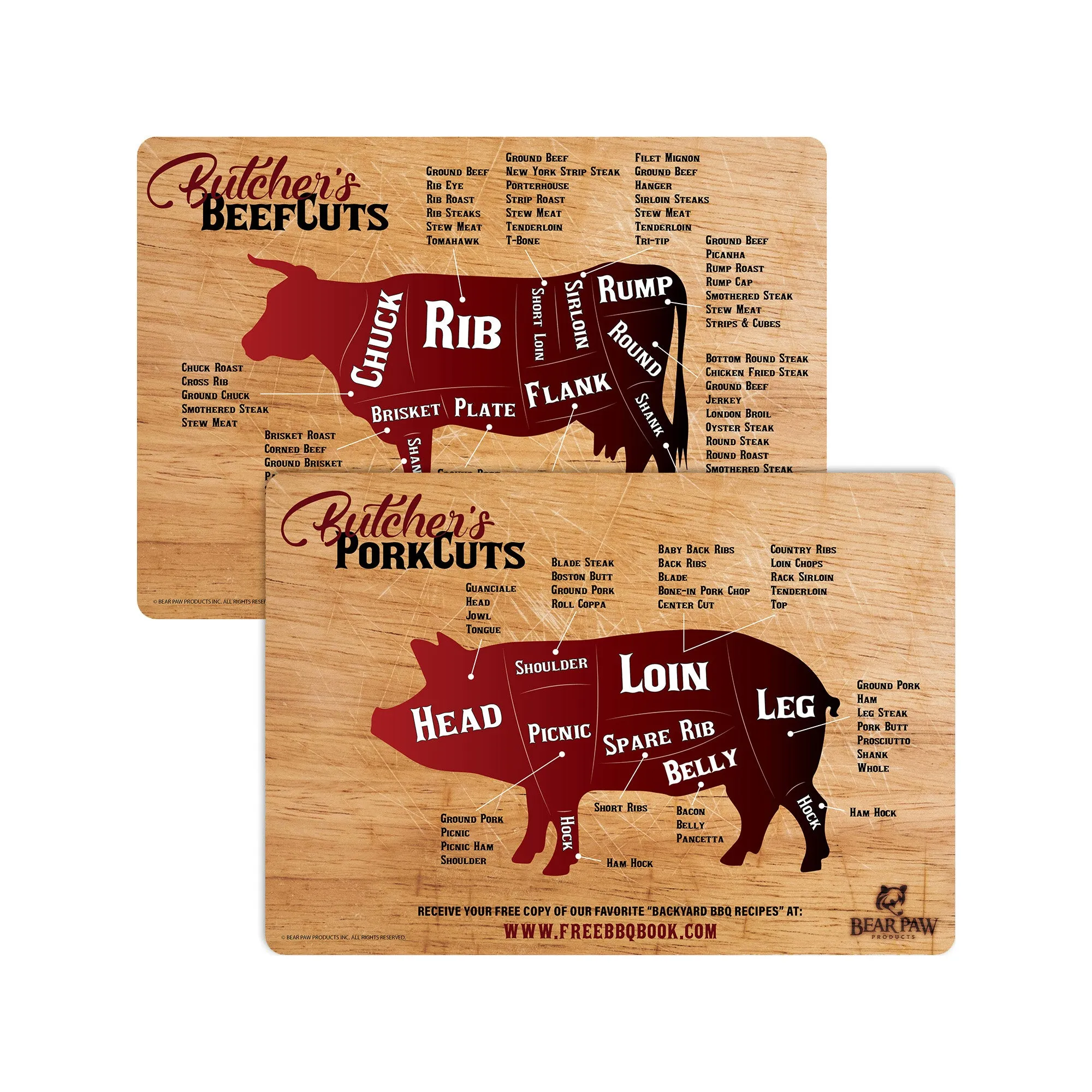 Meat Cuts Magnets - Beef and Pork Combo