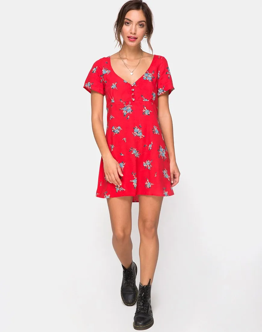 Meca Dress in Soi Rose Red