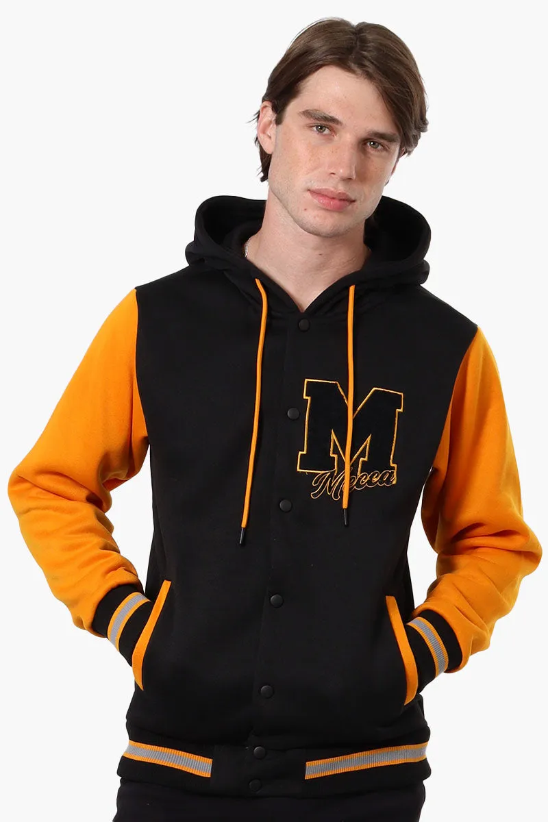 Mecca Colour Block Varsity Lightweight Jacket - Yellow