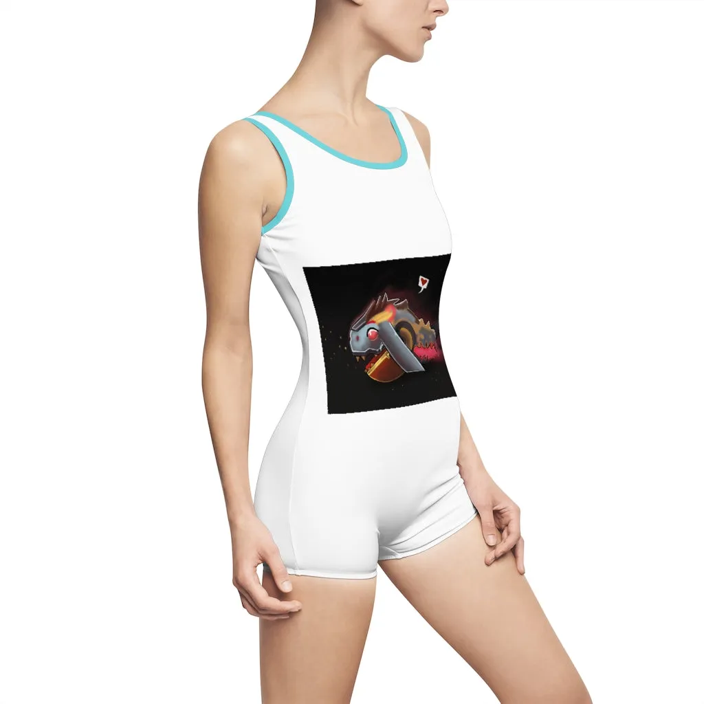 Mecha Whale Strider Women's Vintage Swimsuit