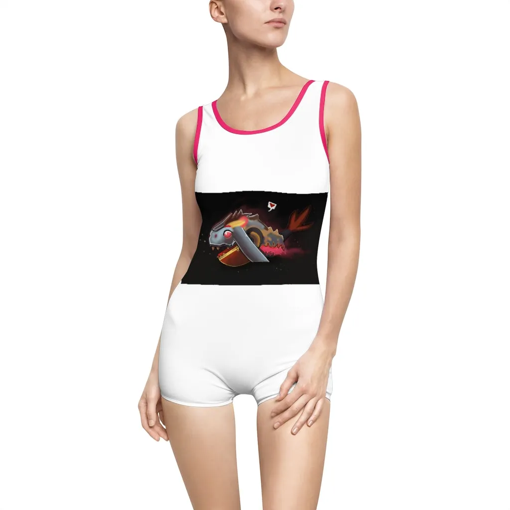 Mecha Whale Strider Women's Vintage Swimsuit