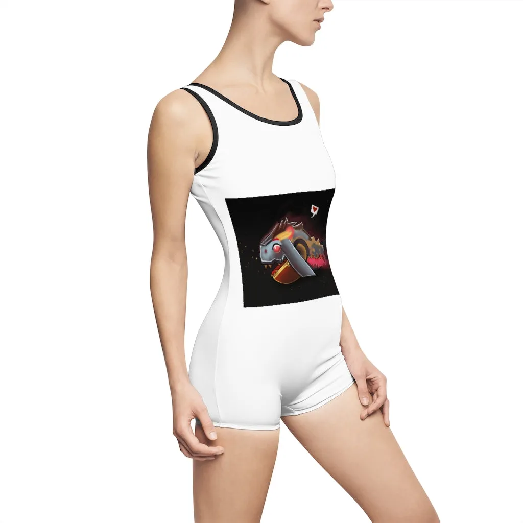 Mecha Whale Strider Women's Vintage Swimsuit