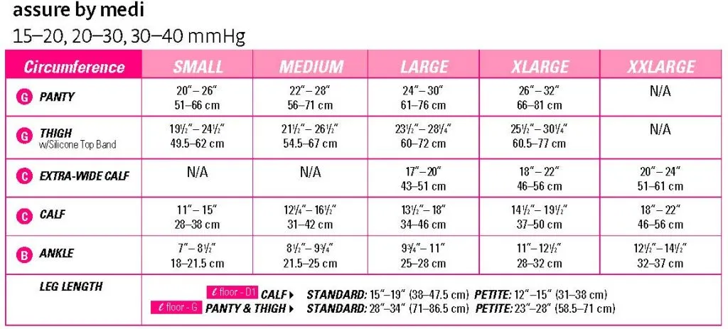 medi assure 20-30 mmHg calf extra-wide closed toe standard