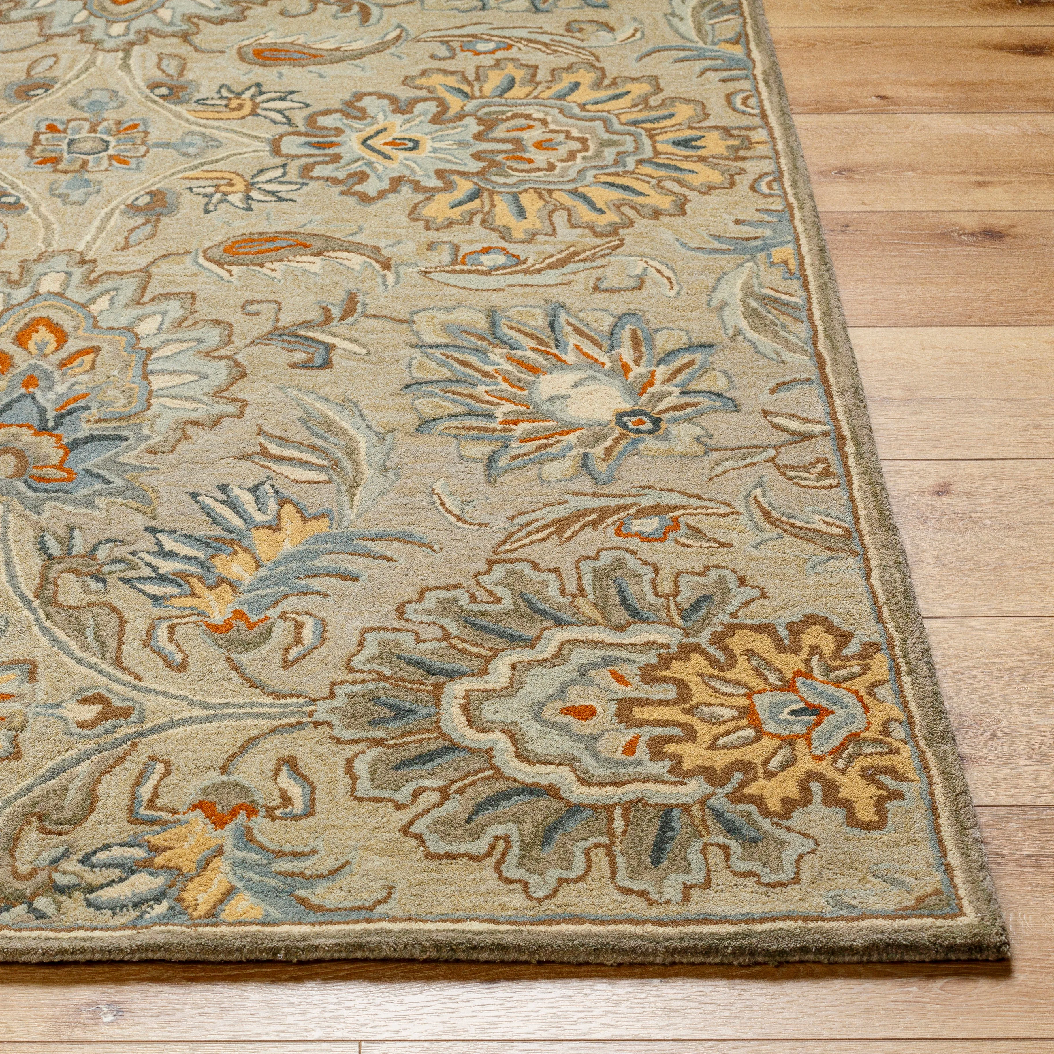 Mediterranean Pewter Hand-Tufted Rug