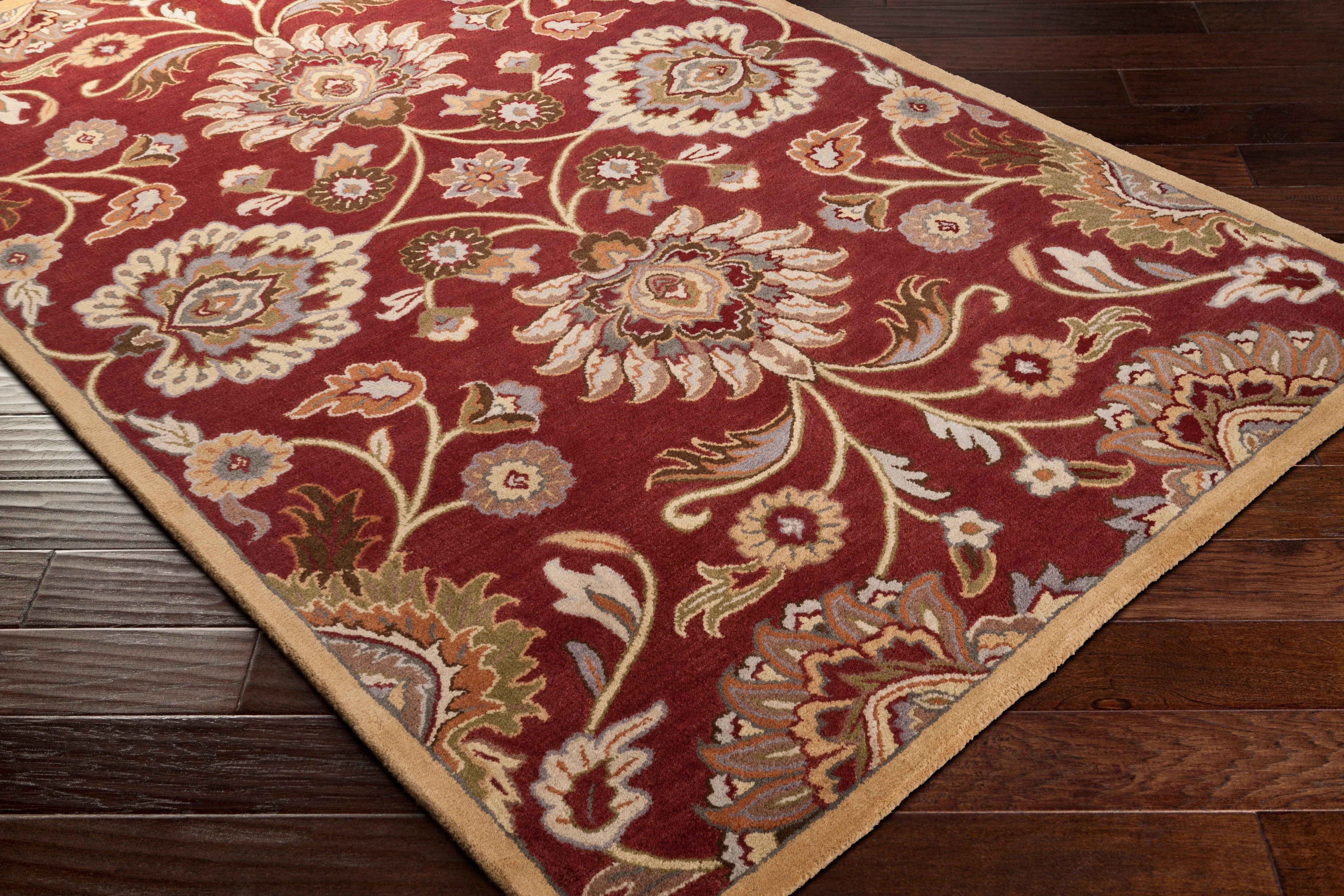 Mediterranean Vermilion Hand-Tufted Rug