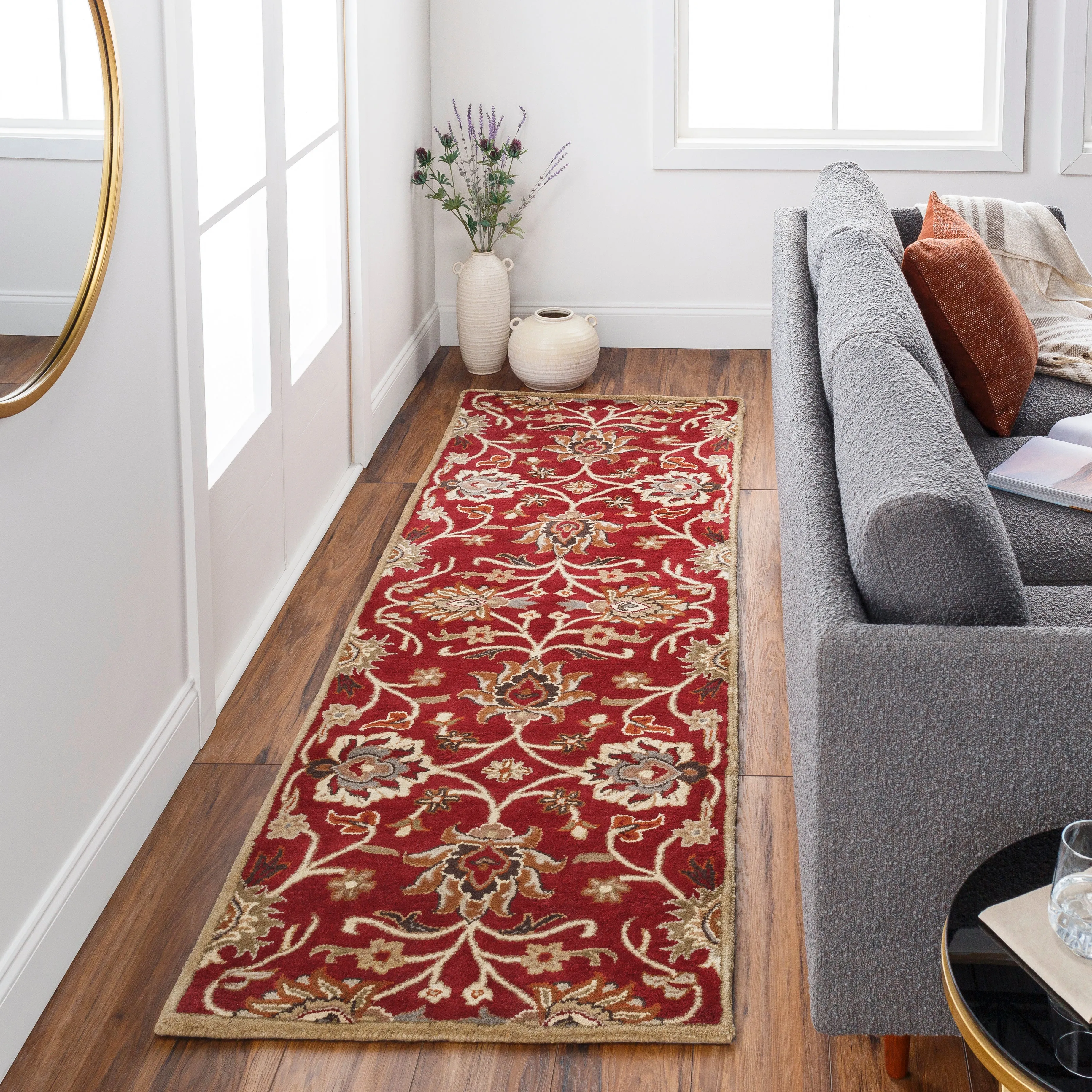 Mediterranean Vermilion Hand-Tufted Rug