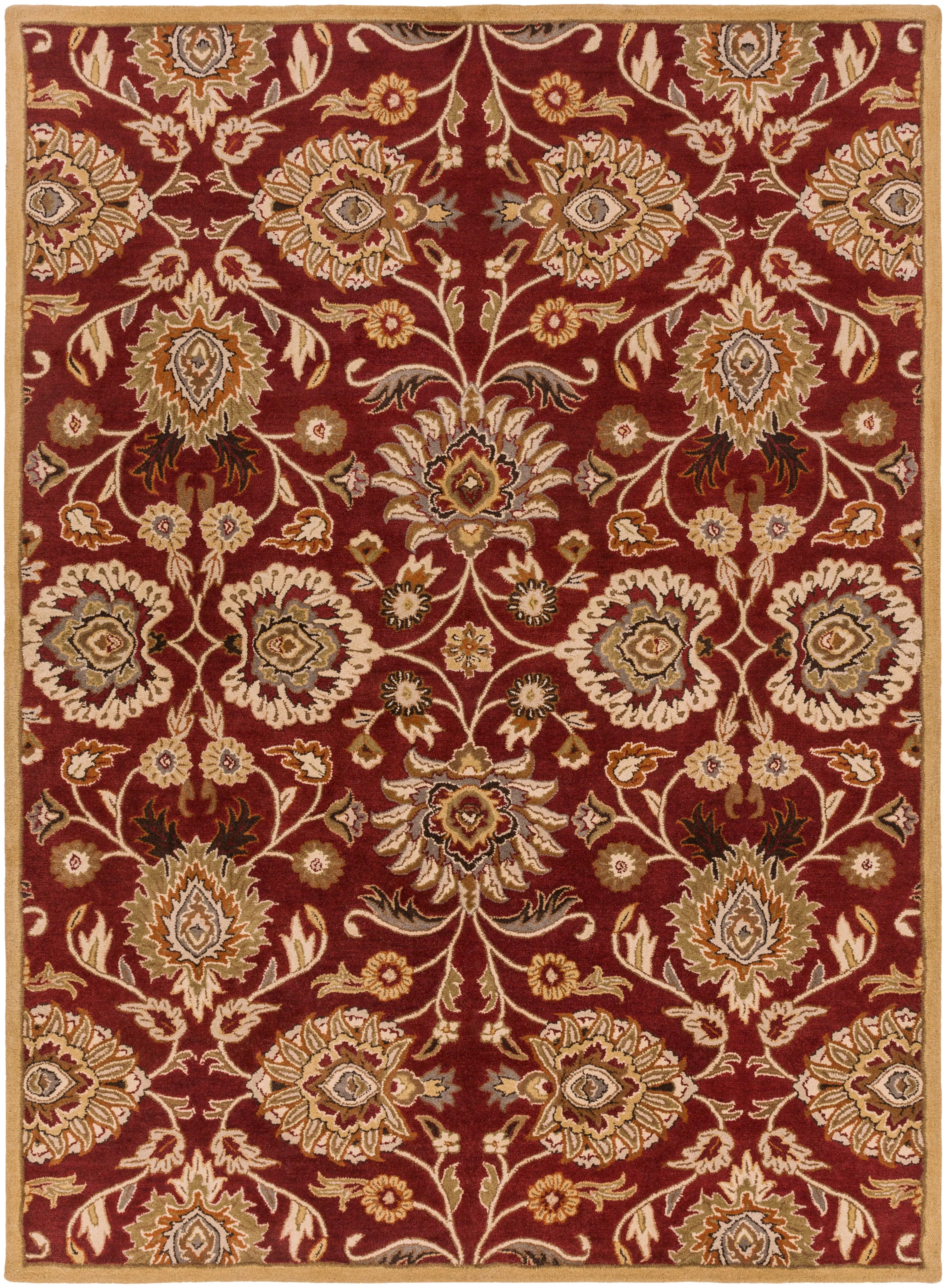 Mediterranean Vermilion Hand-Tufted Rug