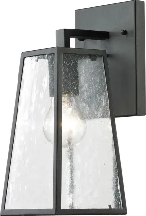 Meditterano 1 Light Outdoor Sconce In Textured Matte Black