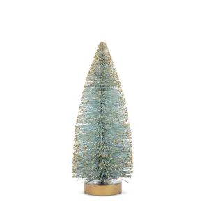 Medium Brush Tree with Glitter - Blue