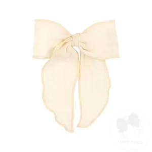 Medium Cotton Gauze Bowtie with Twisted Wrap and Whimsy Tails