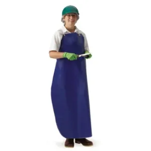 Medium Duty Blue PU/Nylon Durable and Lightweight  Apron 35"x 48"