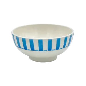 Medium Light Blue Stripes Bowl