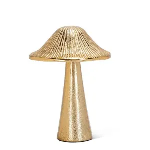 Medium Ribbed Mushroom - Gold - 6"H