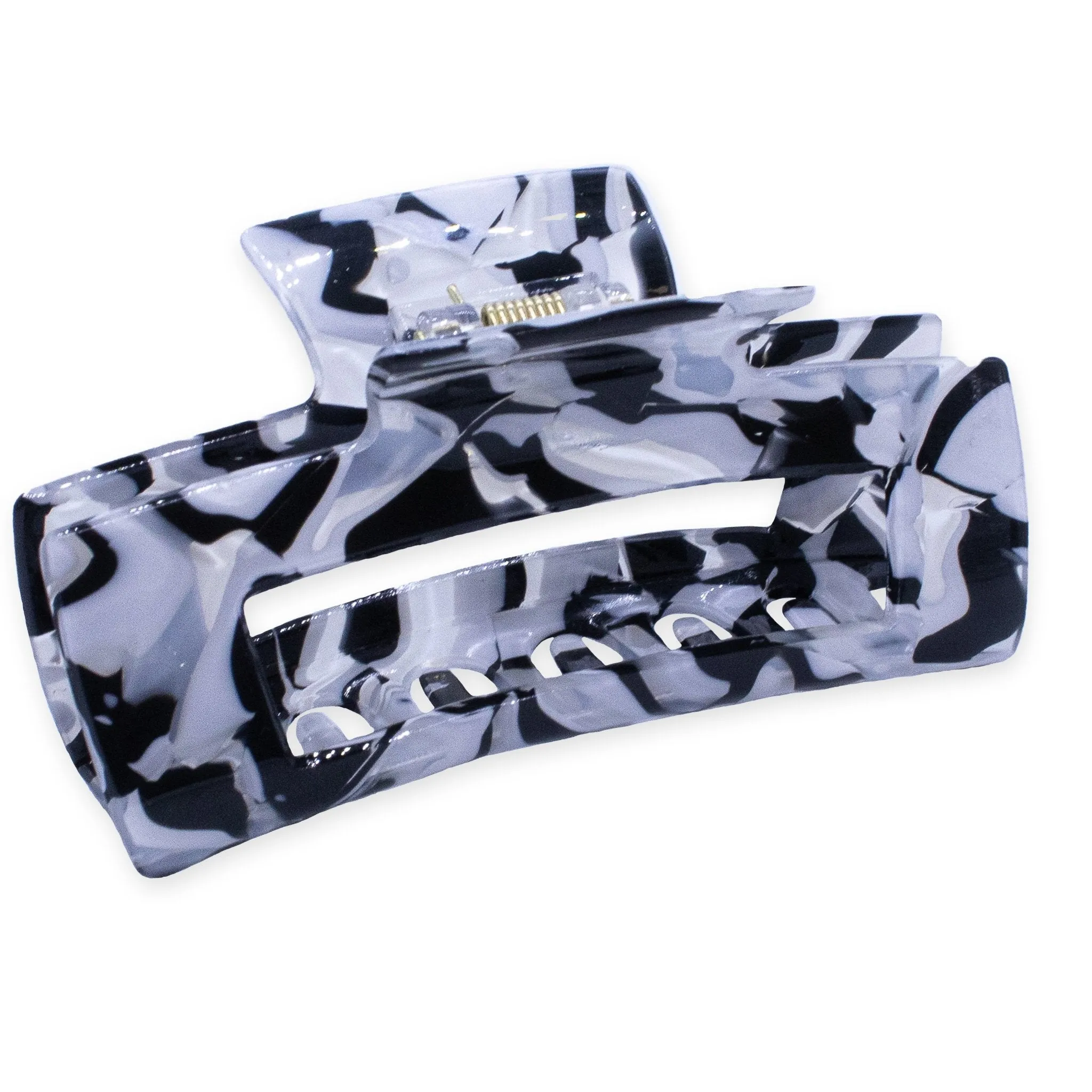 Medium Square Marble Hair Claw Clip