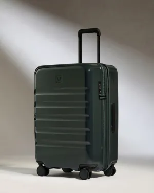 Medium Suitcase in Green Gloss - Icon Stripe