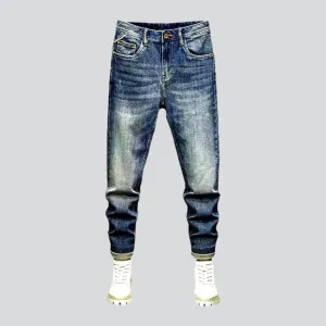 Medium wash men's slim jeans