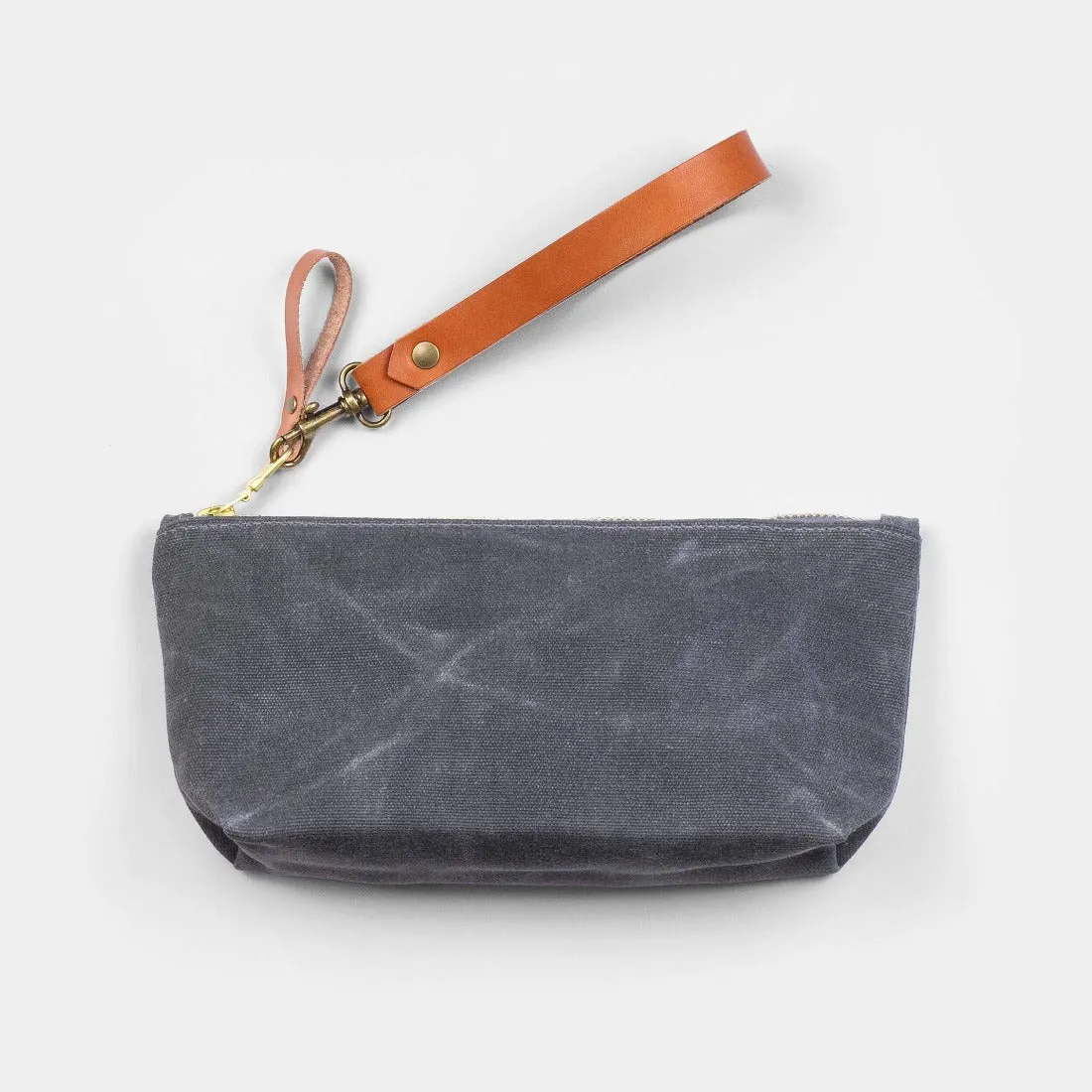 Medium Zip Bag w/ Leather Wristlet