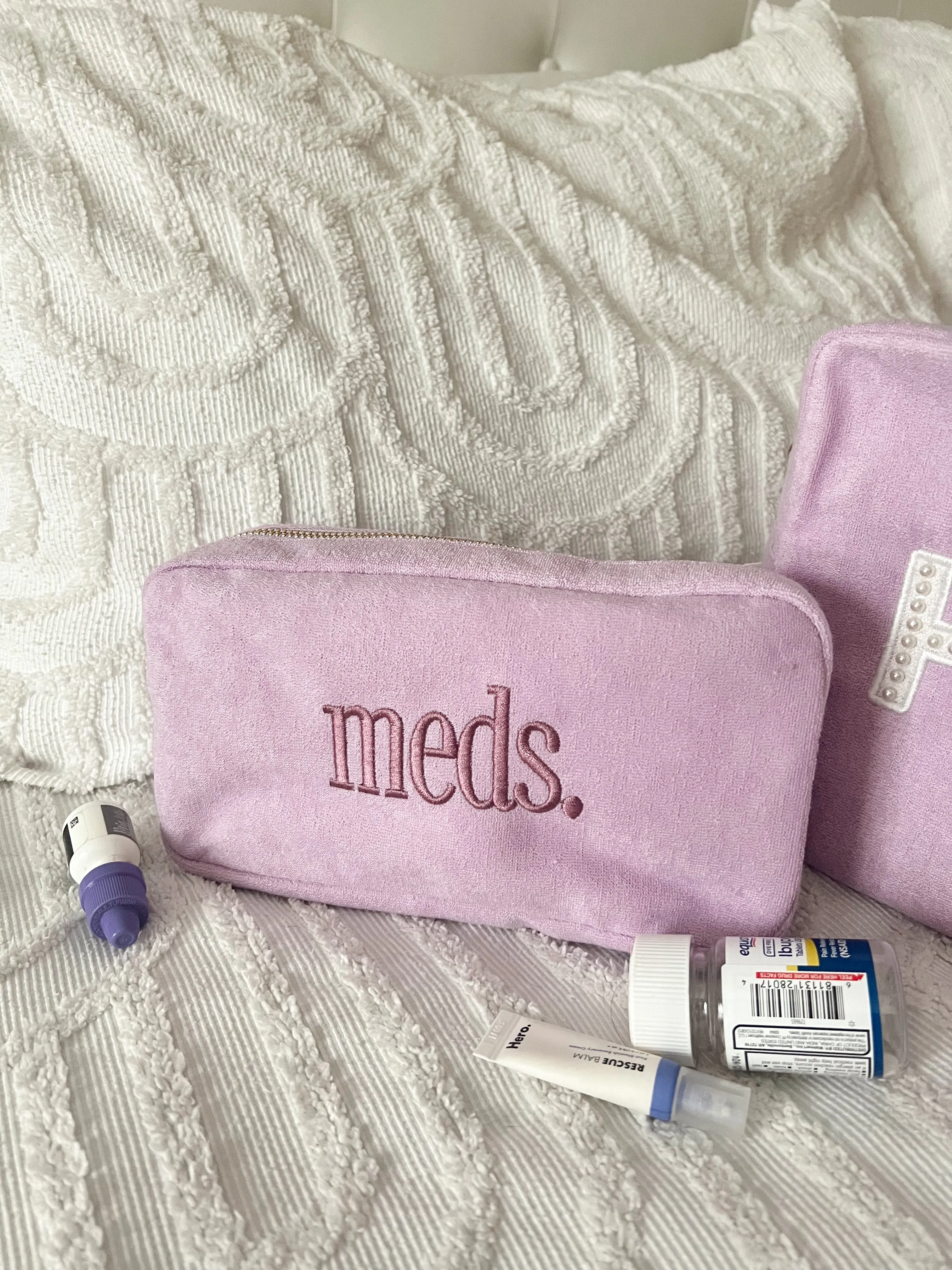 Meds Lilac Terry Cloth Medium Bag