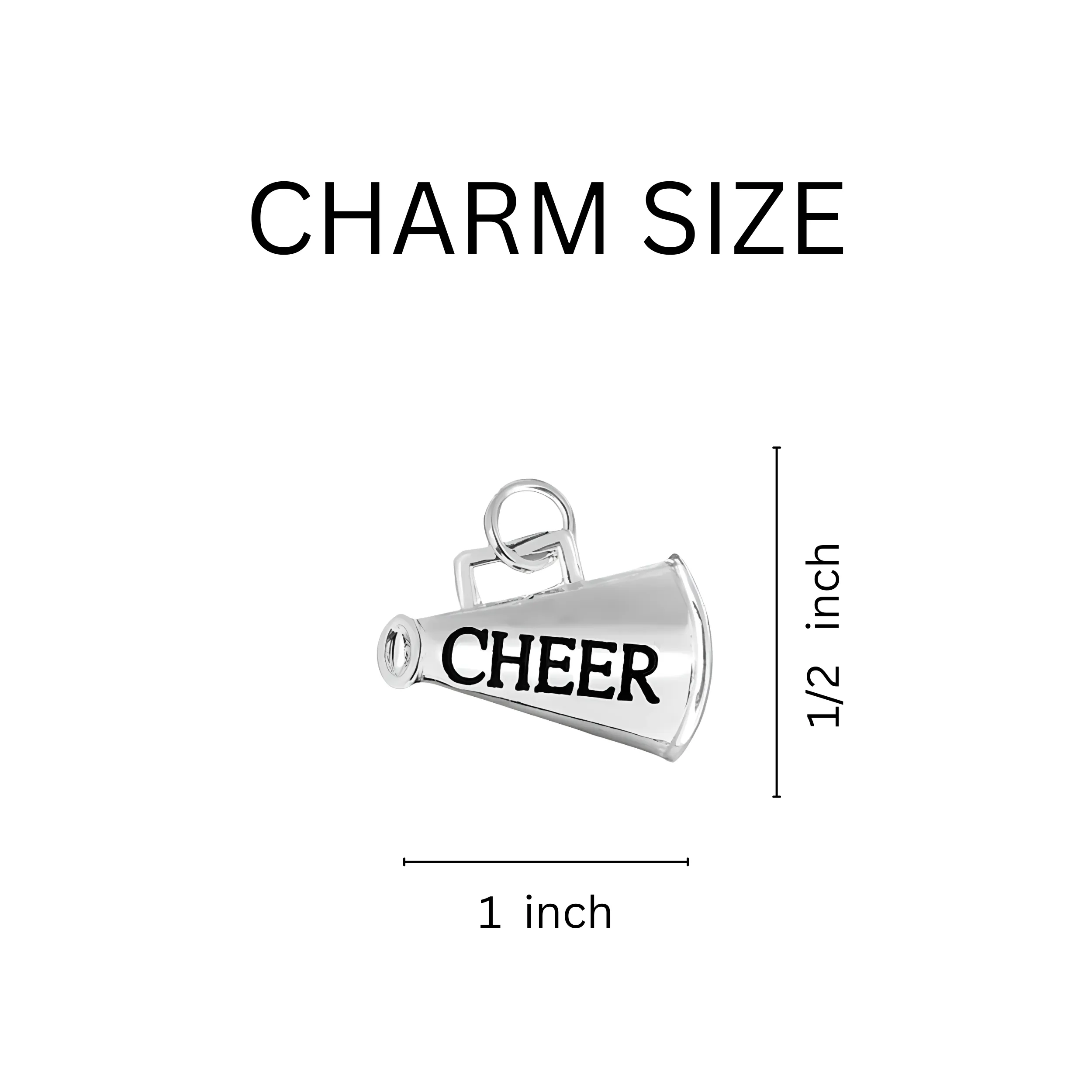 Megaphone Cheerleading Retractable Charm Bracelets